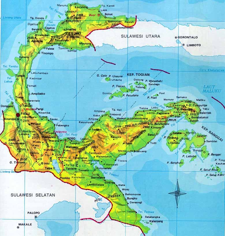 peta kota palu sulawesi tengah